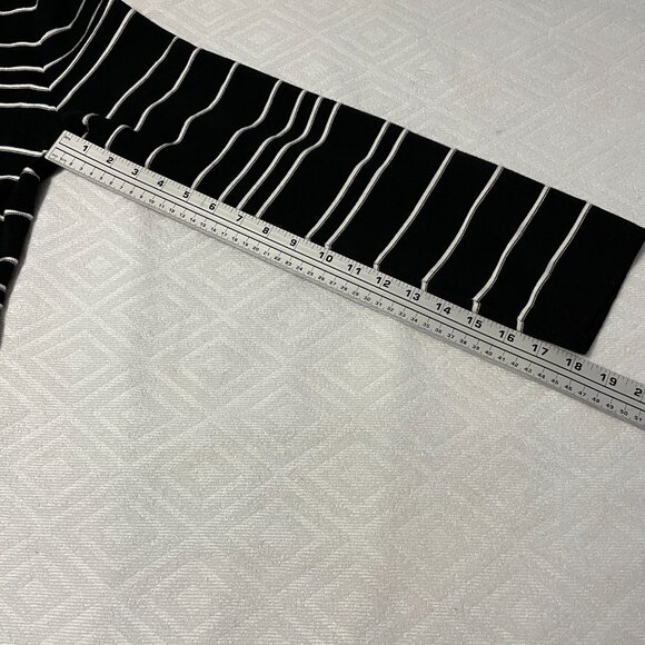 Jones New York Women’s Cotton Button-Up Striped Black Sweater - Picture 8 of 16